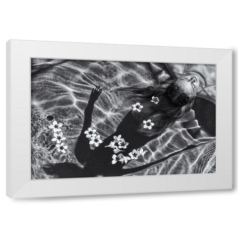 Frangipani Tree White Modern Wood Framed Art Print by Salgado Gispert, Gloria