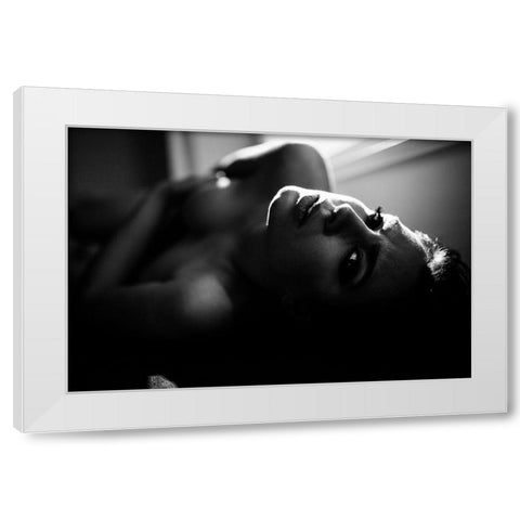 Sensuality White Modern Wood Framed Art Print by Krystynek MQEP, Martin