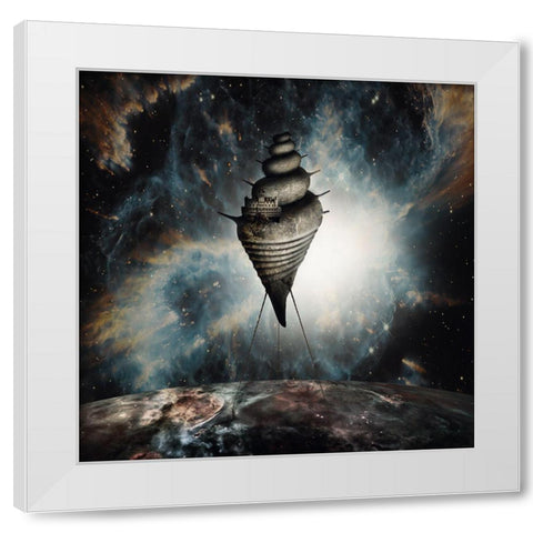 Dream House White Modern Wood Framed Art Print by Helerand, Roland