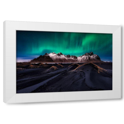 Enchanted Stokksnes White Modern Wood Framed Art Print by De La, Javier