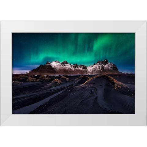 Enchanted Stokksnes White Modern Wood Framed Art Print by De La, Javier