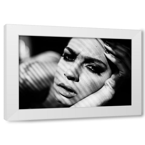 Sensuality White Modern Wood Framed Art Print by Krystynek MQEP, Martin