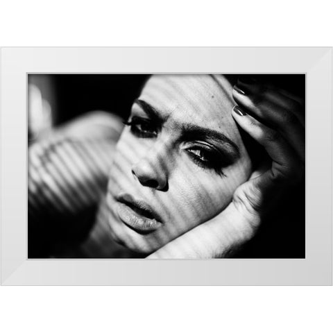 Sensuality White Modern Wood Framed Art Print by Krystynek MQEP, Martin