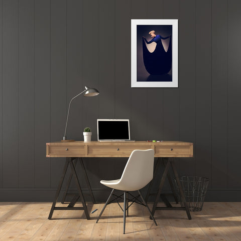 Untitled White Modern Wood Framed Art Print by NJmerik