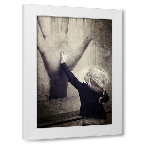 Untitled White Modern Wood Framed Art Print by Everest, Marta