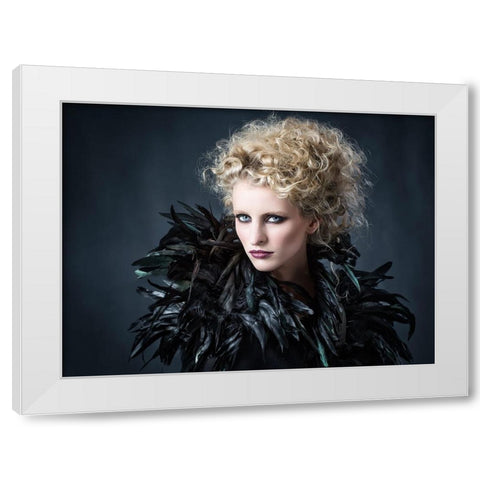 Feathered Fredau White Modern Wood Framed Art Print by Catchlight Studio