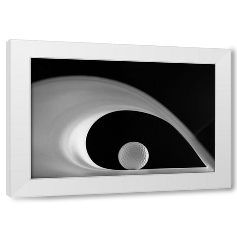 Golf Ball White Modern Wood Framed Art Print by Azevedo, Olavo