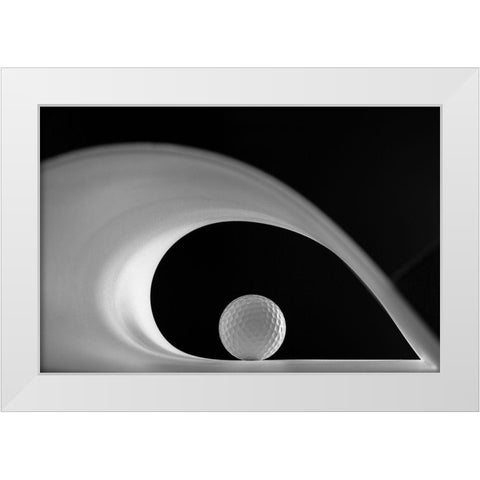 Golf Ball White Modern Wood Framed Art Print by Azevedo, Olavo