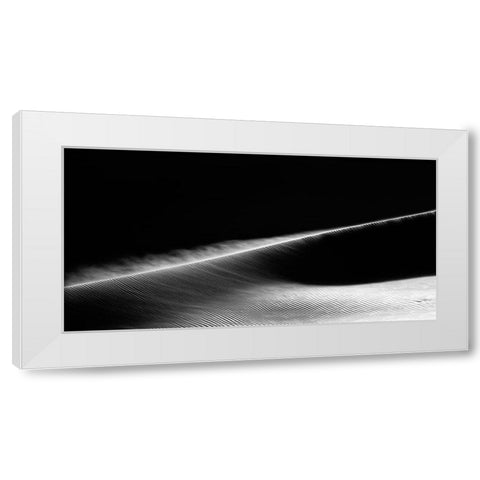 Desert Lines White Modern Wood Framed Art Print by Waddah, Ahmed