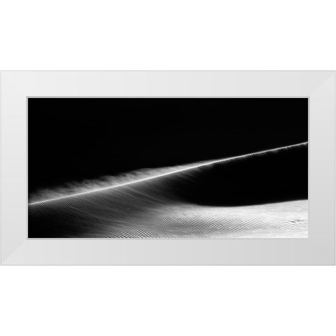 Desert Lines White Modern Wood Framed Art Print by Waddah, Ahmed