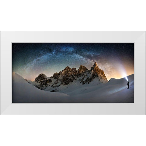 Hello Milky Way White Modern Wood Framed Art Print by Nicholas Roemmelt, Dr.