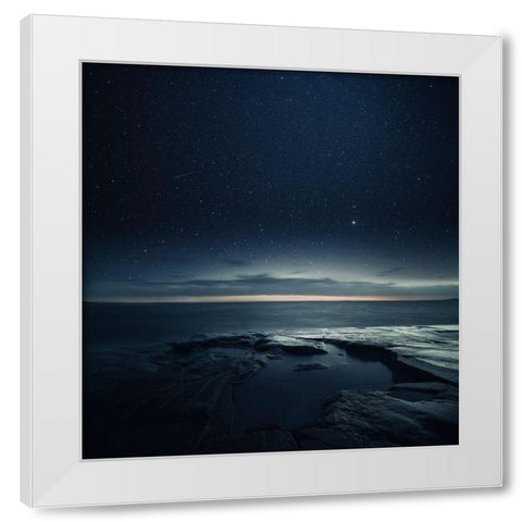 Untitled White Modern Wood Framed Art Print by Suutari, Mika