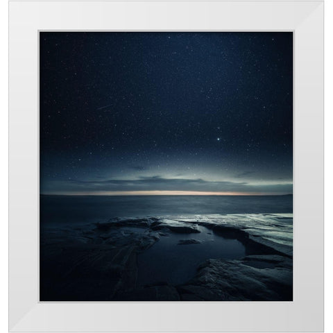 Untitled White Modern Wood Framed Art Print by Suutari, Mika