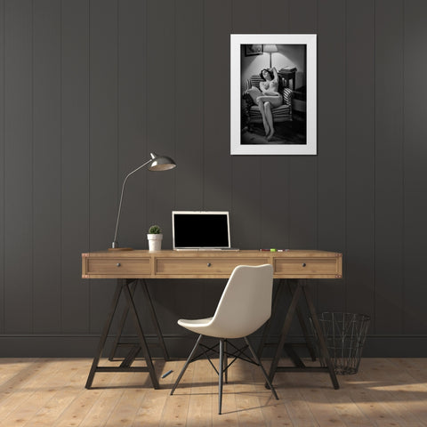Sleeping Beauty White Modern Wood Framed Art Print by Micheli, Fabrizio