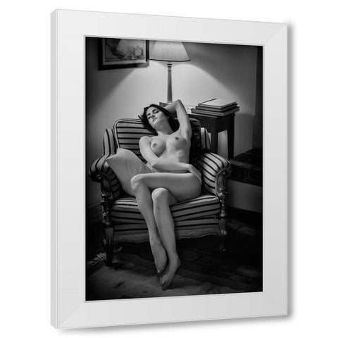 Sleeping Beauty White Modern Wood Framed Art Print by Micheli, Fabrizio