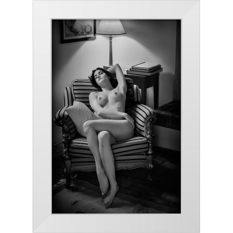 Sleeping Beauty White Modern Wood Framed Art Print by Micheli, Fabrizio