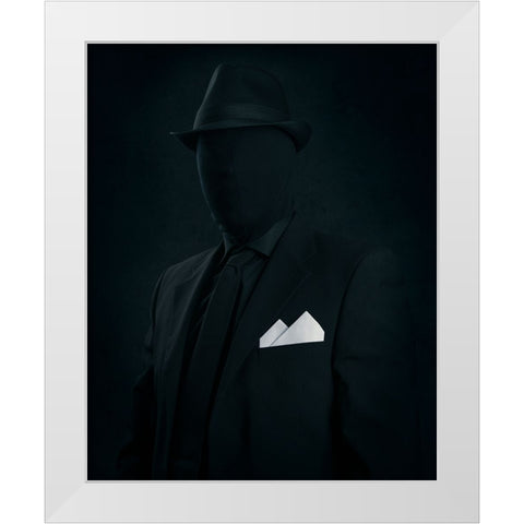 Mr. Black White Modern Wood Framed Art Print by Damsten, Petri