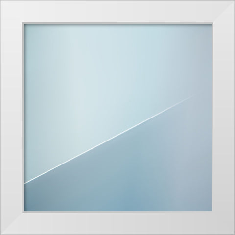 The White Line White Modern Wood Framed Art Print by Claes, Gilbert