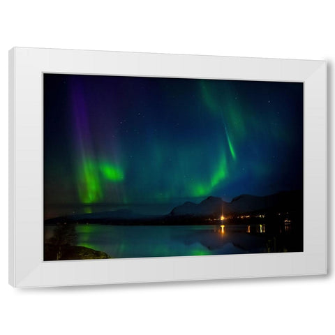 True Colors Shining Through White Modern Wood Framed Art Print by Caroline Stroksnes, Mette