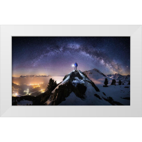Per Aspera Ad Astra White Modern Wood Framed Art Print by Nicholas Roemmelt, Dr.