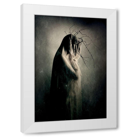 In Between The Light And Shadows White Modern Wood Framed Art Print by Mest, Olga