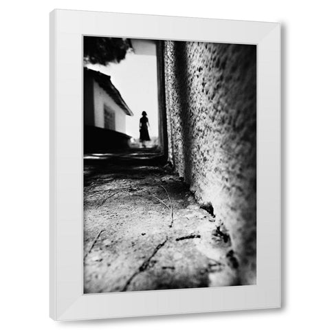 O White Modern Wood Framed Art Print by Ayer, Ali