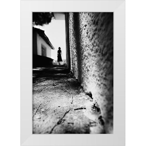 O White Modern Wood Framed Art Print by Ayer, Ali