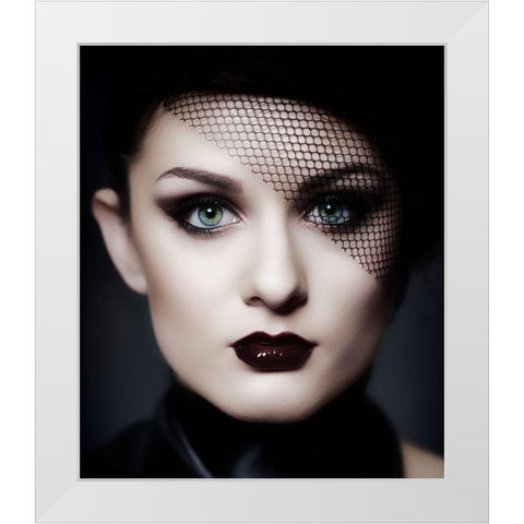 Beauty White Modern Wood Framed Art Print by Ashton-Jones, Howard