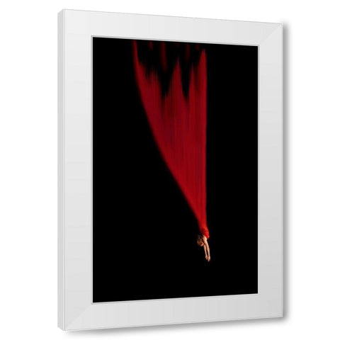 Falling Star White Modern Wood Framed Art Print by Momanu, Mirela