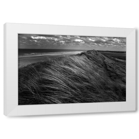 Dunes Hair. White Modern Wood Framed Art Print by Pardo, Katarzyna