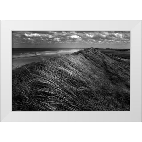 Dunes Hair. White Modern Wood Framed Art Print by Pardo, Katarzyna