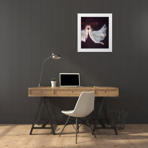 Parallel Worlds White Modern Wood Framed Art Print by Slegrova, Gabriela