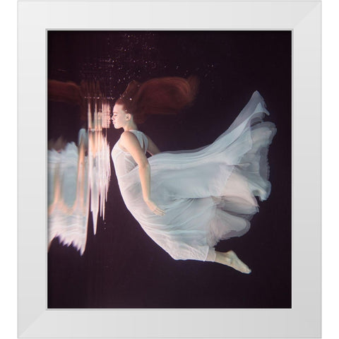 Parallel Worlds White Modern Wood Framed Art Print by Slegrova, Gabriela