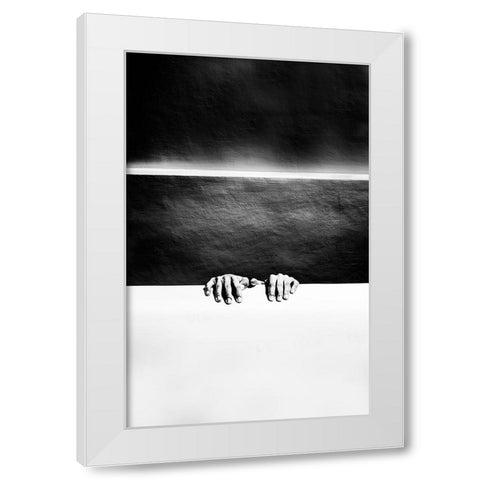 Untitled White Modern Wood Framed Art Print by Davizosco