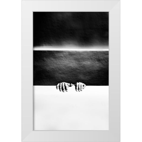Untitled White Modern Wood Framed Art Print by Davizosco