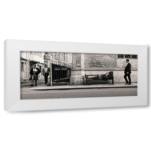 The Reader White Modern Wood Framed Art Print by Pilic, Matej