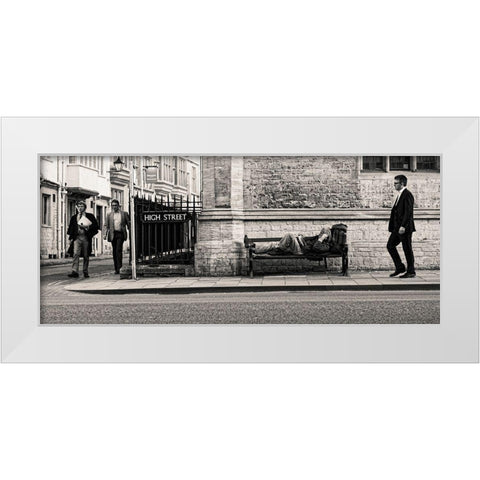 The Reader White Modern Wood Framed Art Print by Pilic, Matej