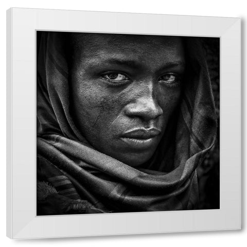 Untitled White Modern Wood Framed Art Print by Inazio Kuesta, Joxe
