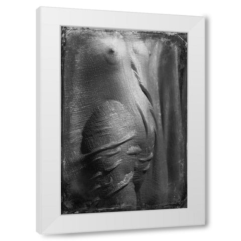 Untitled White Modern Wood Framed Art Print by Bousca, Bogdan