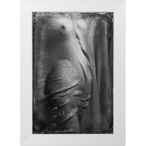 Untitled White Modern Wood Framed Art Print by Bousca, Bogdan