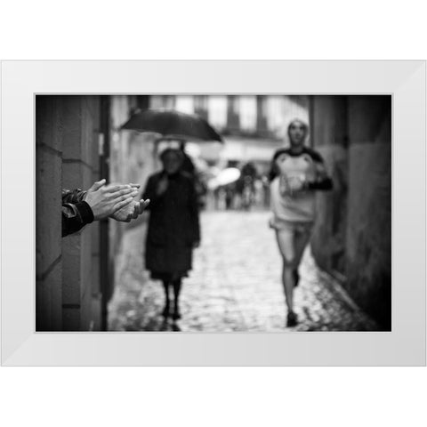Come On White Modern Wood Framed Art Print by Gonzalez Forjas, David