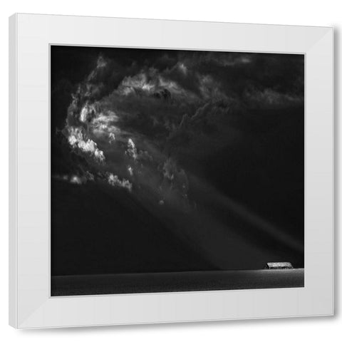 Endless Prairies ... White Modern Wood Framed Art Print by Depaepe, Yvette