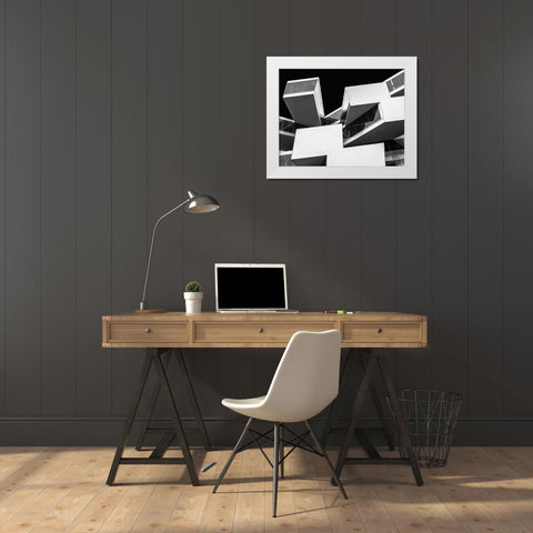 Actelion White Modern Wood Framed Art Print by Vangindertael, Luc