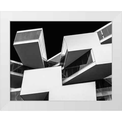 Actelion White Modern Wood Framed Art Print by Vangindertael, Luc