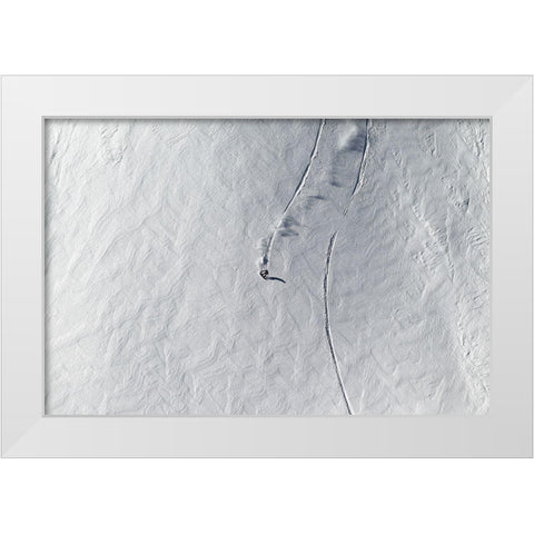 Lines White Modern Wood Framed Art Print by Sanne, Jakob