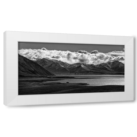 When The Clouds Down To Earth White Modern Wood Framed Art Print by Tjandra, C.S.
