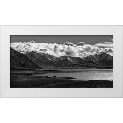 When The Clouds Down To Earth White Modern Wood Framed Art Print by Tjandra, C.S.