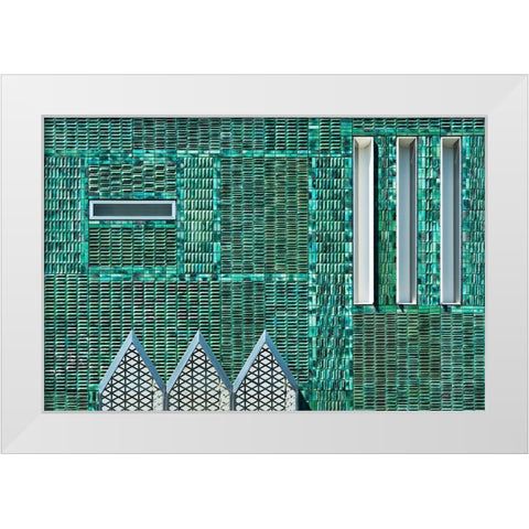 De Bijenkorf White Modern Wood Framed Art Print by van Son, Greetje