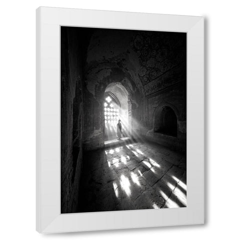 My Home White Modern Wood Framed Art Print by Song, Gunarto