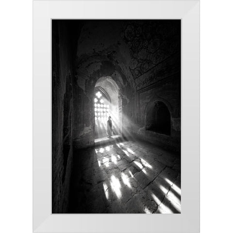My Home White Modern Wood Framed Art Print by Song, Gunarto